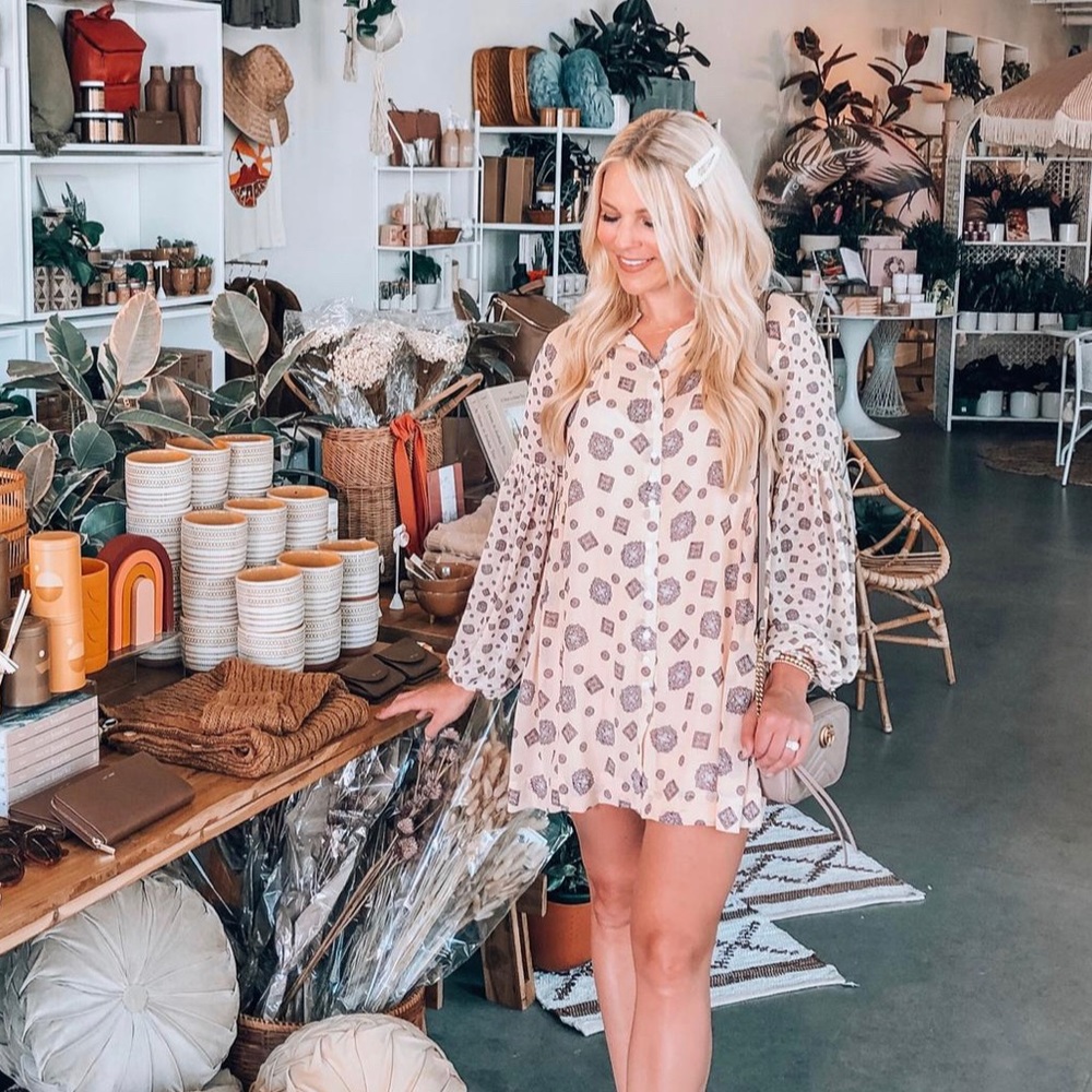 Free People • XS Long Sleeve Mini Dress